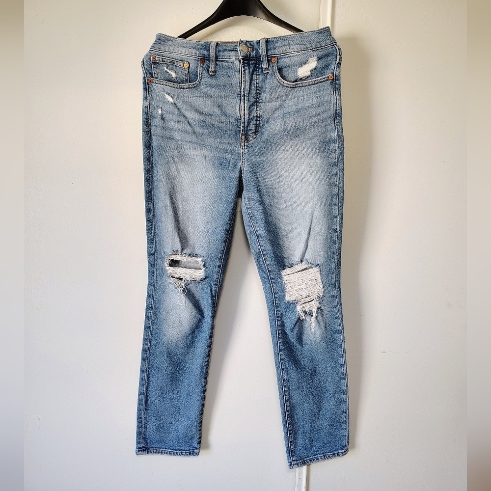 Madewell the perfect vintage high-rise ripped jeans Women's denman wash sz 27. - Picture 3 of 17